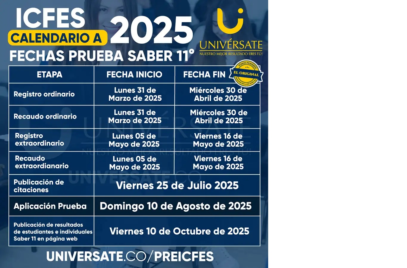 calendario icfes